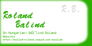 roland balind business card